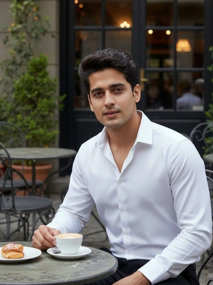 Men Solid White Formal Shirt Regular Fit Full Sleeve